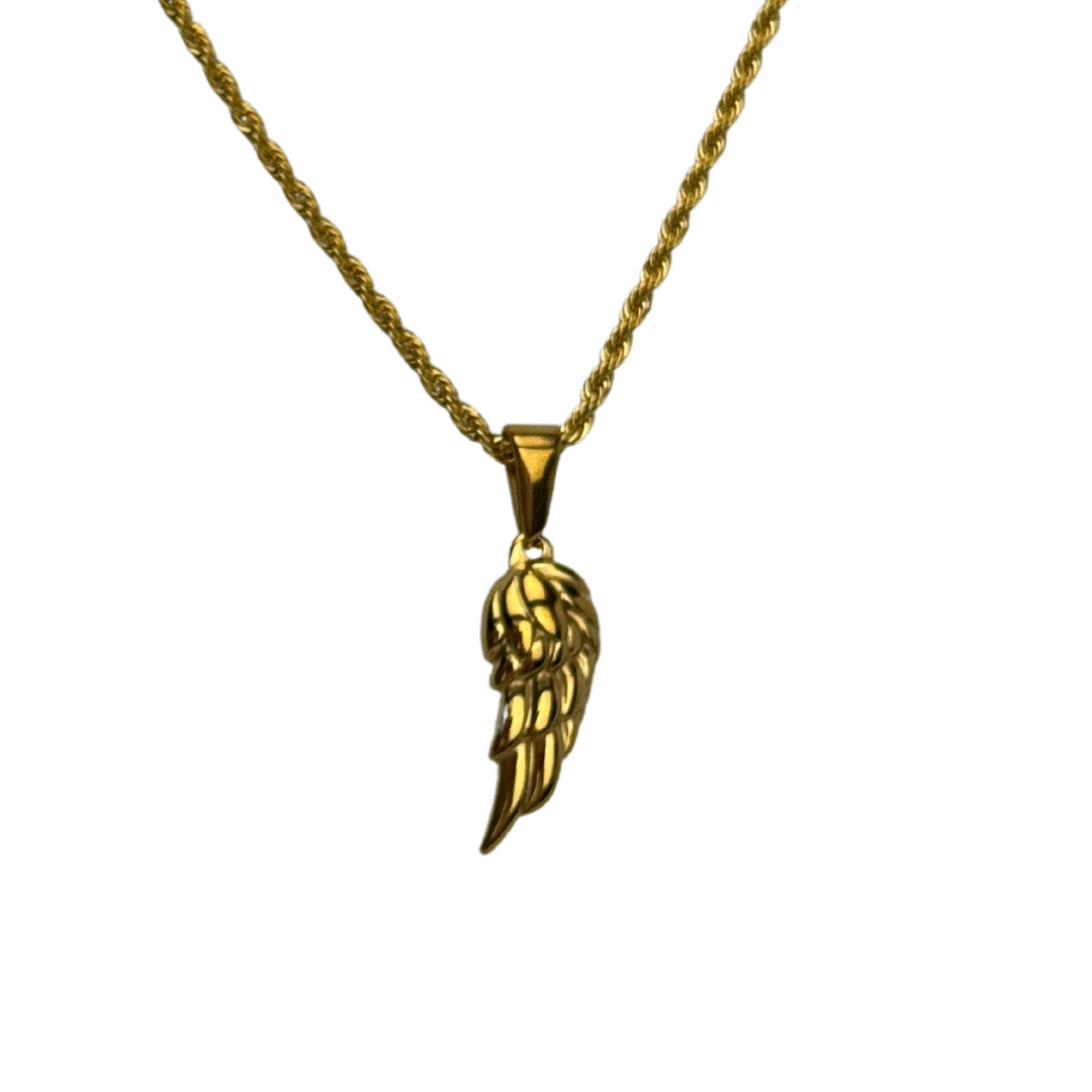 Angel Wing Pendant Necklace (Gold) - ManfulCo