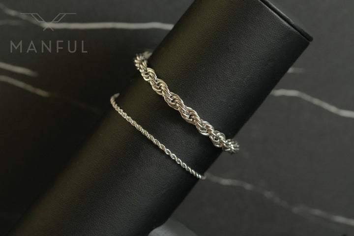 Rope Chain Bracelet (Silver) - Manful