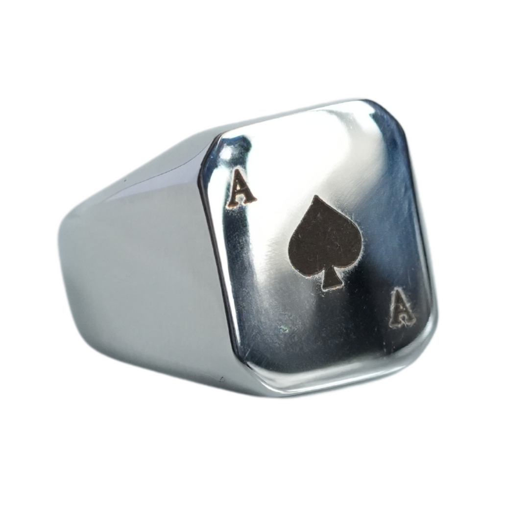 Ace Of Spades Signet Ring - Manful