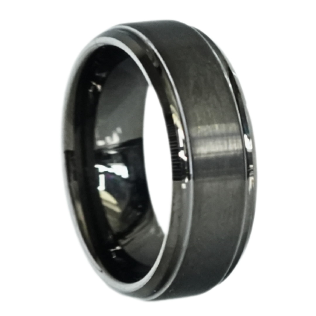 Brushed Tungsten Band (Gun Metal) - Manful