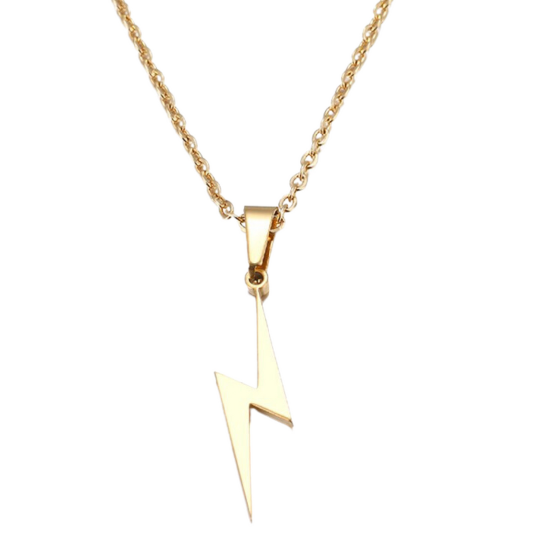 Lightning Pendant Necklace (Gold) - ManfulCo