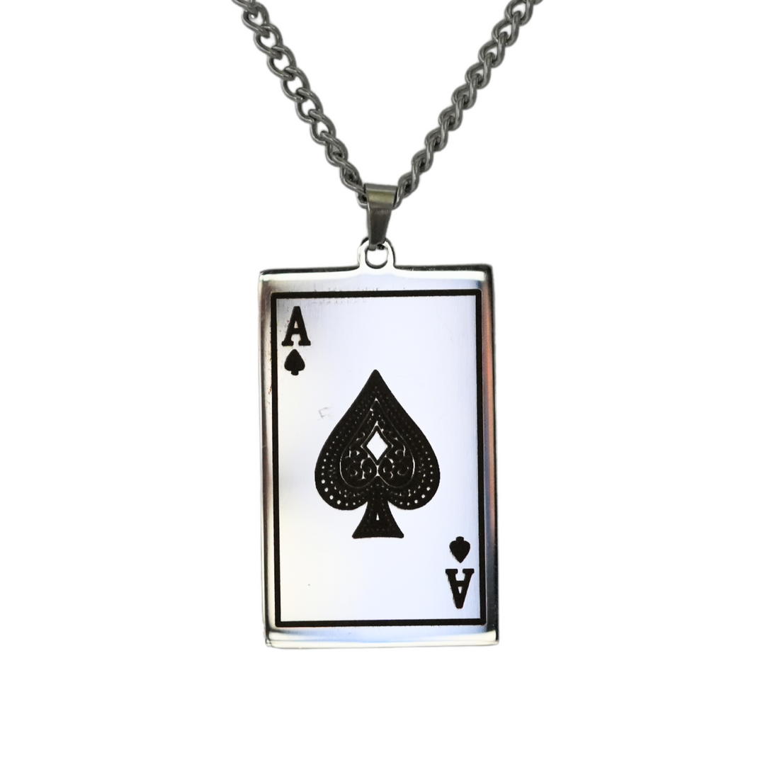 Ace Of Spades Pendant (Silver) - ManfulCo