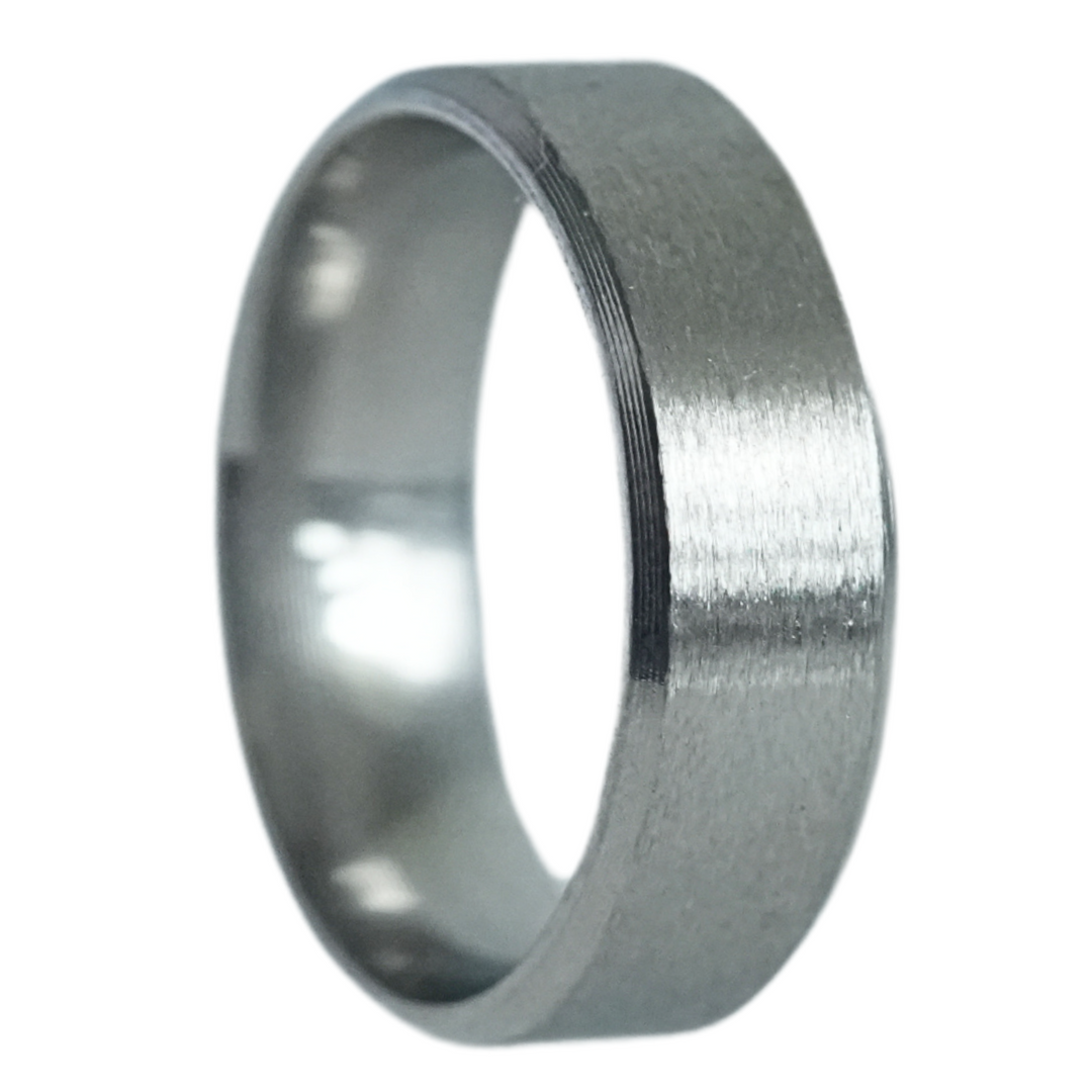 Simple Stainless Steel Ring 8mm (Silver) - Manful