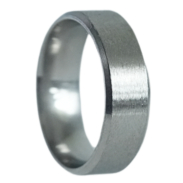 Simple Stainless Steel Ring 8mm (Silver) - Manful