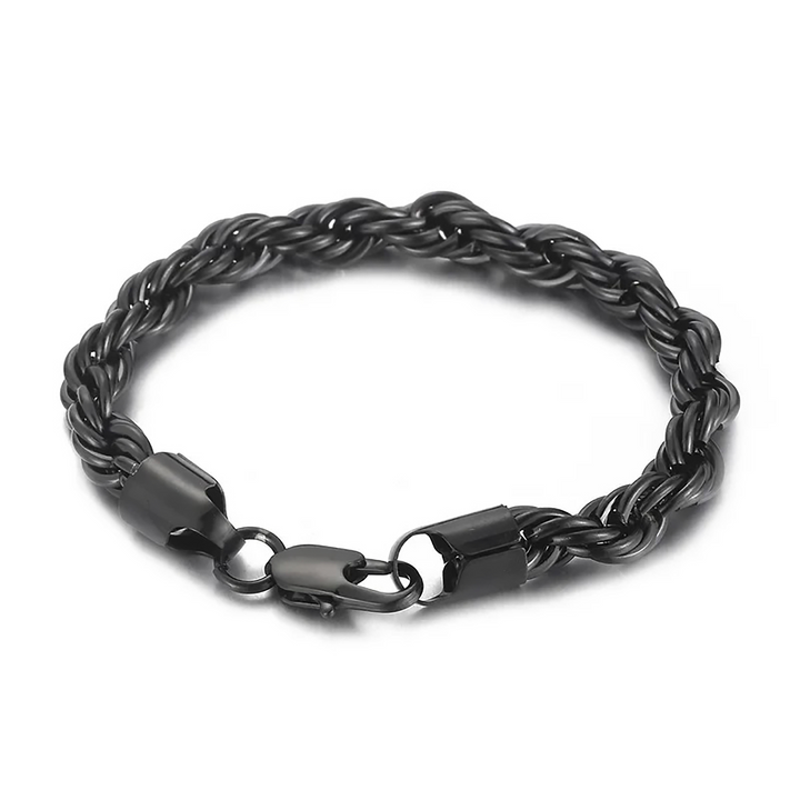 Rope Chain Bracelet (Black) - Manful