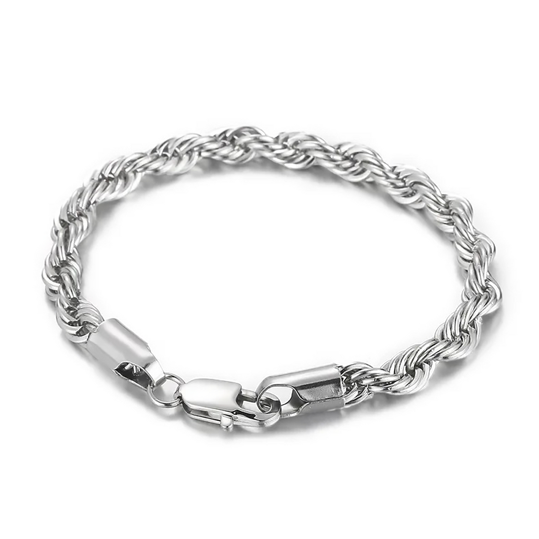 Rope Chain Bracelet (Silver) - Manful