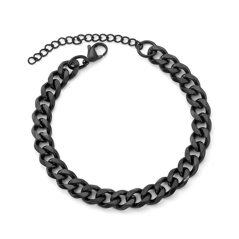 Cuban Chain Bracelet (Black) - Manful