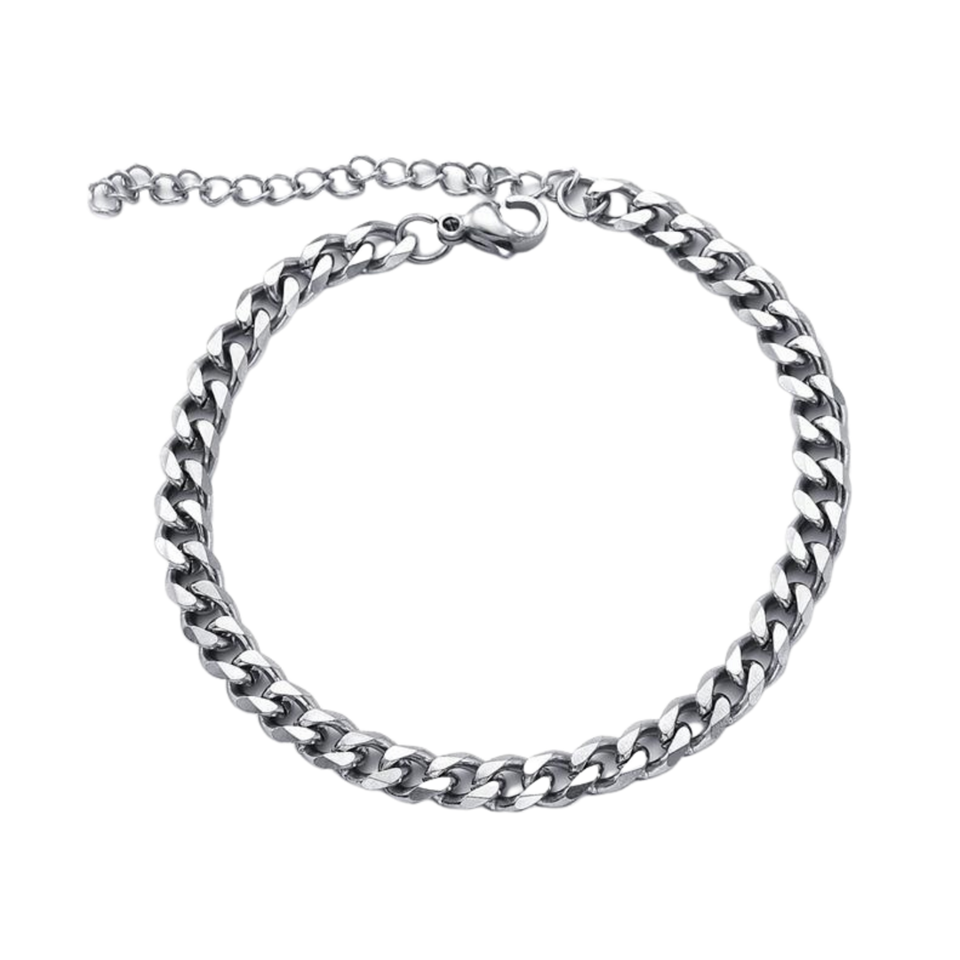 Cuban Chain Bracelet (Silver) - ManfulCo