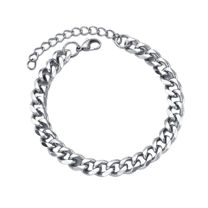 Cuban Chain Bracelet (Silver) - ManfulCo