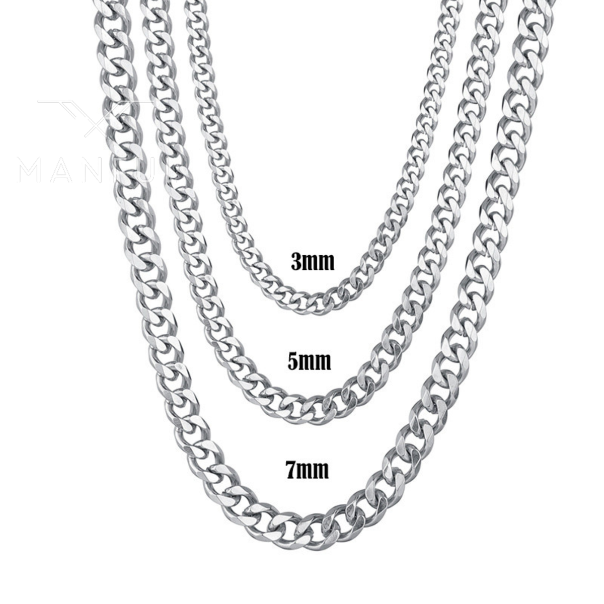 Silver hot sale chain cuban