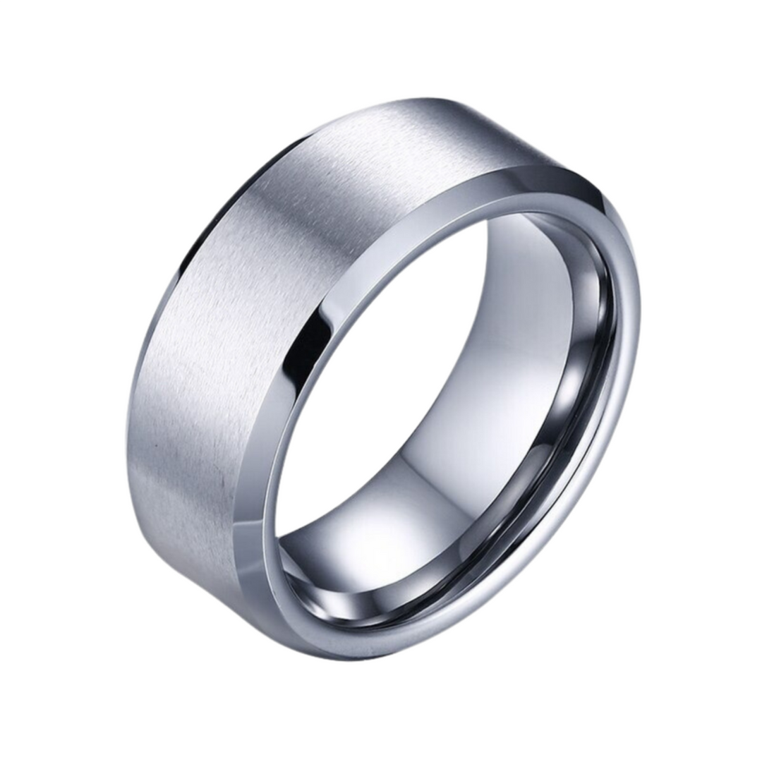 Simple Stainless Steel Ring 8mm (Silver) - ManfulCo