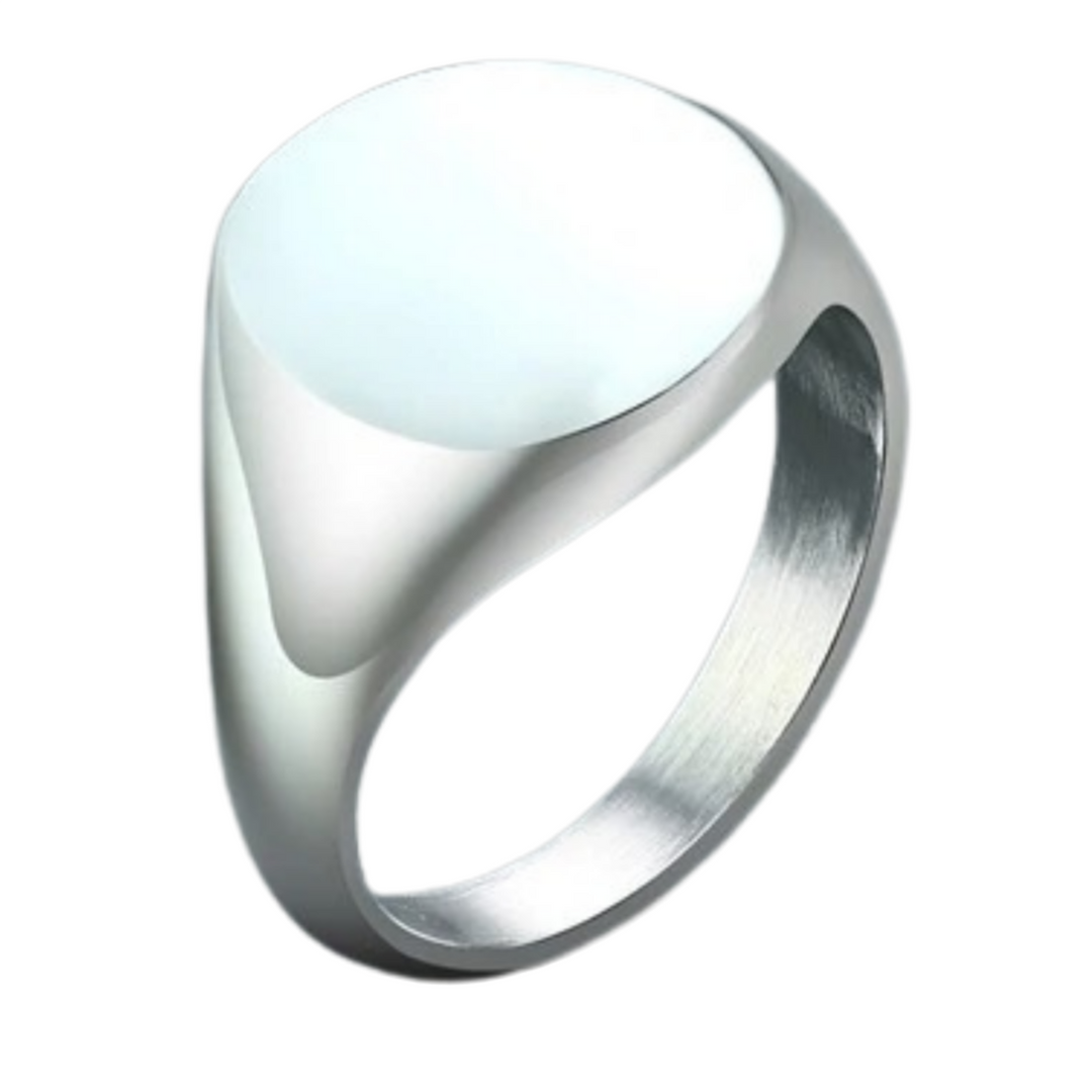 Classic Silver Signet Ring - ManfulCo