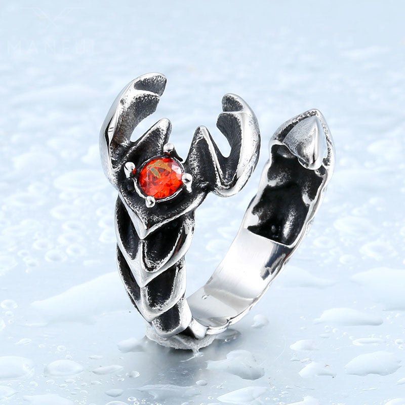 Mens silver scorpion on sale ring