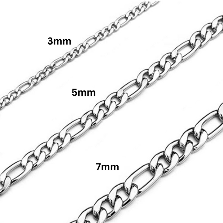 Figaro Chain Silver 5mm - ManfulCo