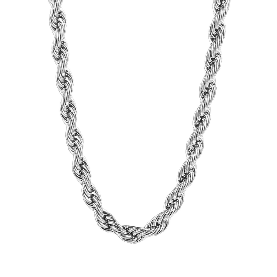 Silver Rope Chain 5mm - ManfulCo