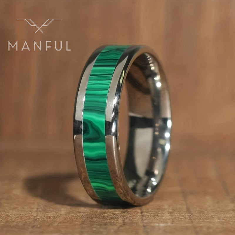 Silver Malachite Ring - ManfulCo