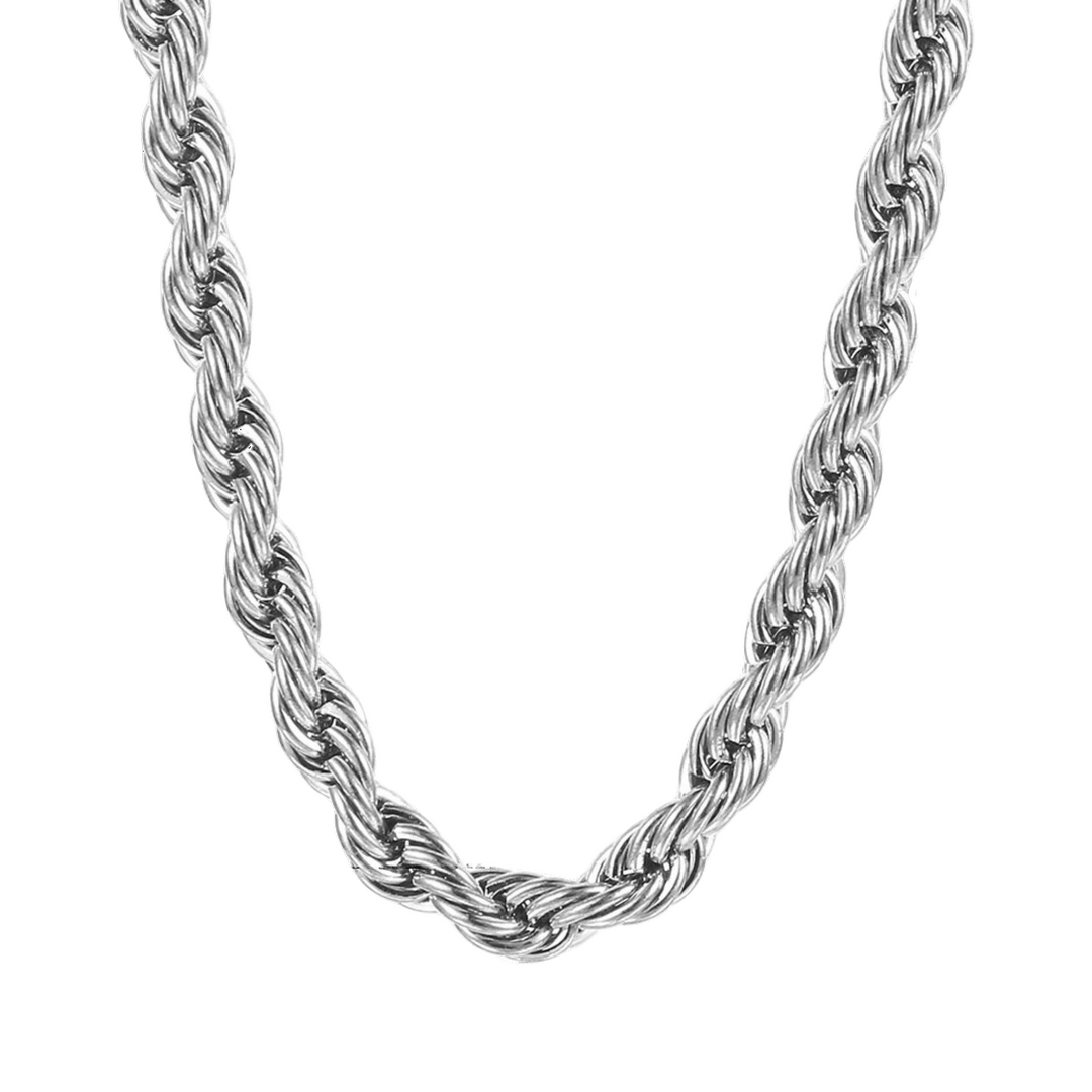 Silver Rope Chain 7mm - ManfulCo