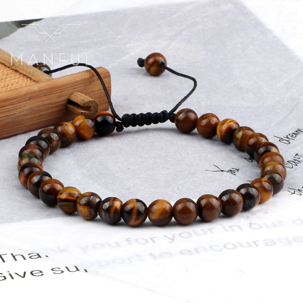 Tigers Eye Bead Bracelet - ManfulCo