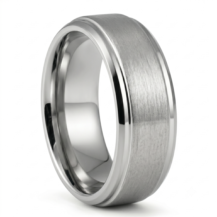 Brushed Tungsten Band (Silver) - Manful