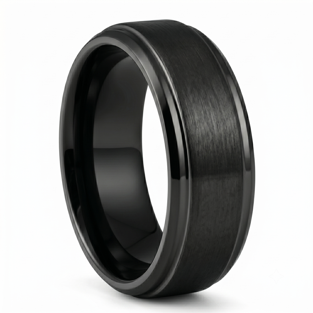 Brushed Tungsten Band (Black) - Manful