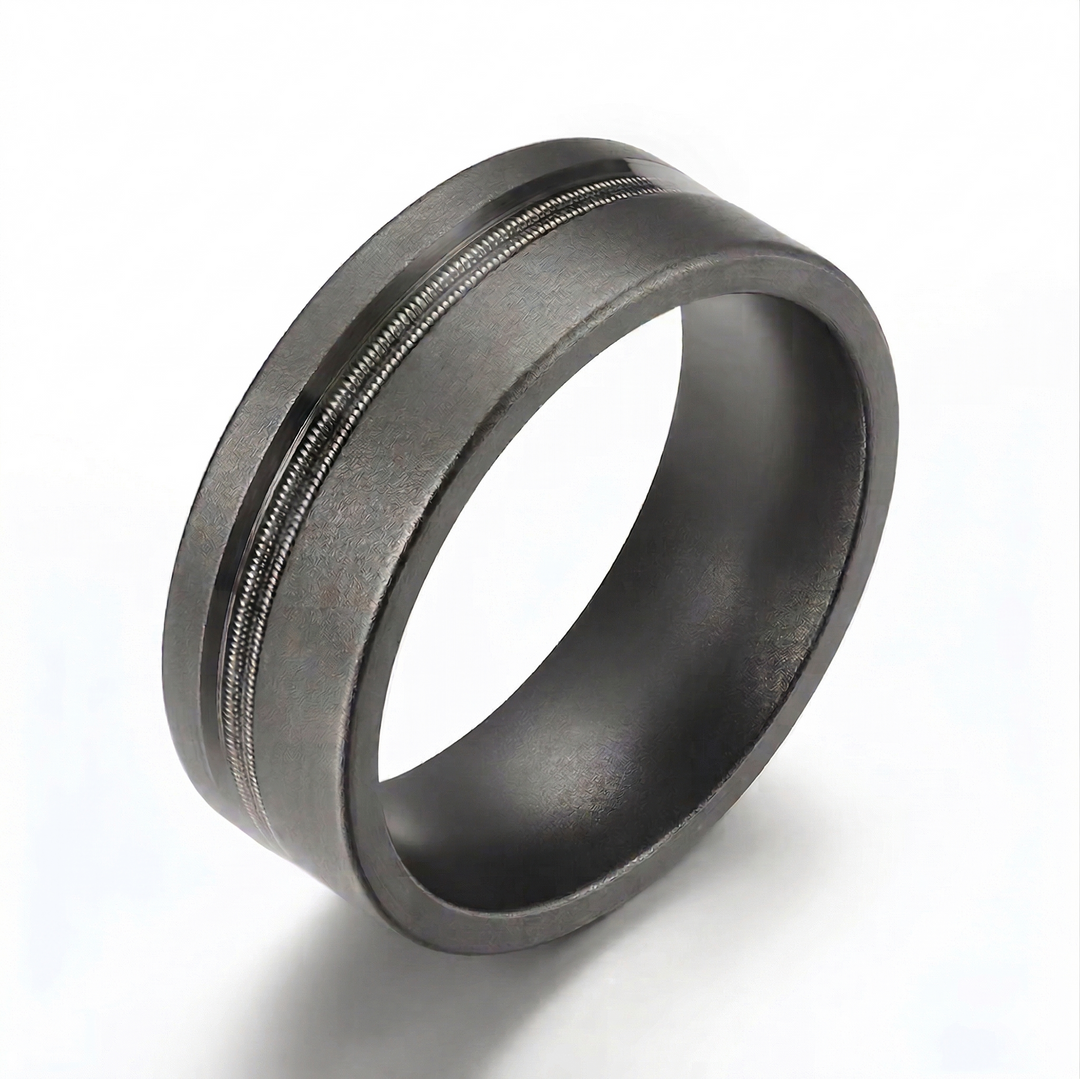 Gunmetal Guitar String Tungsten Band - Manful