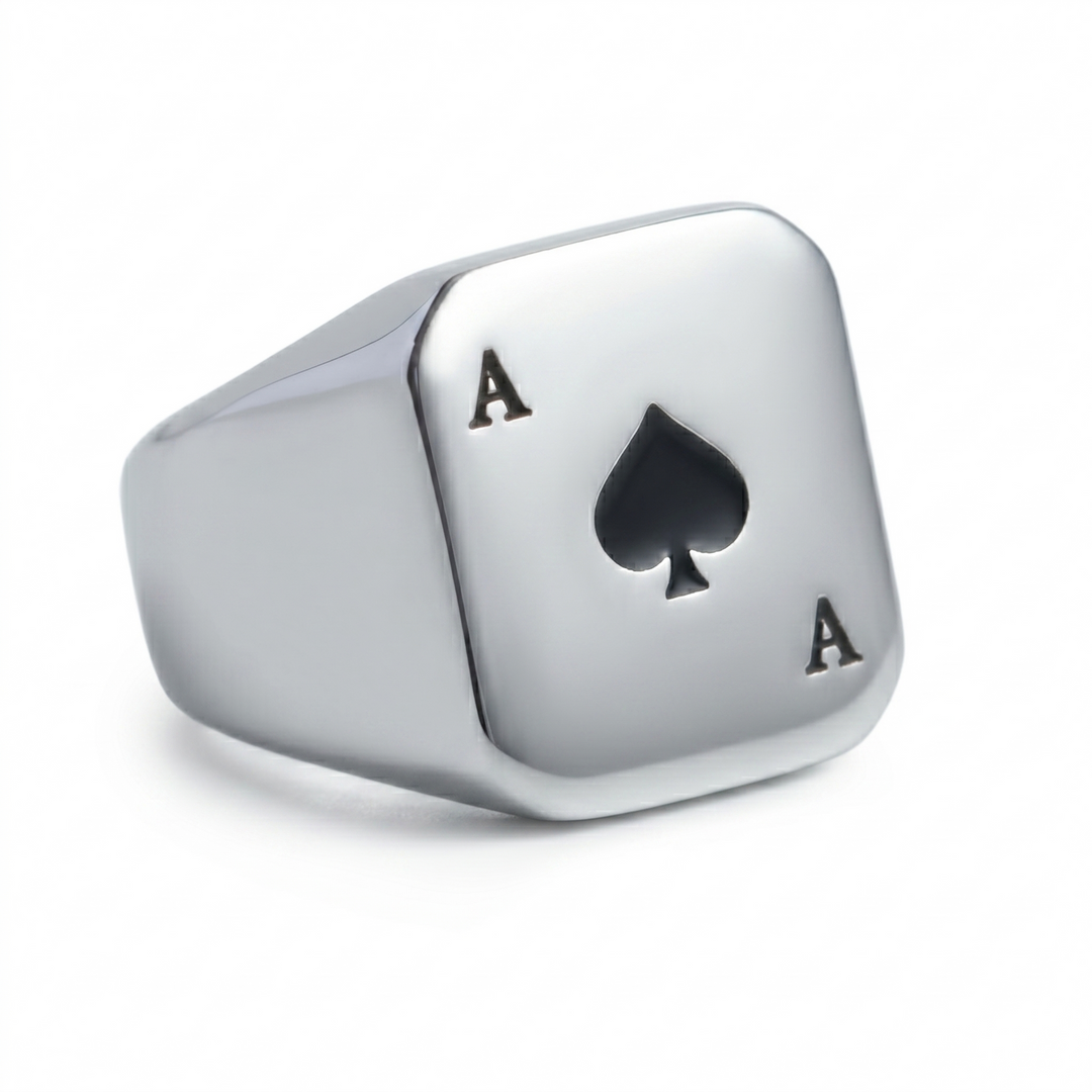 Ace Of Spades Signet Ring - Manful
