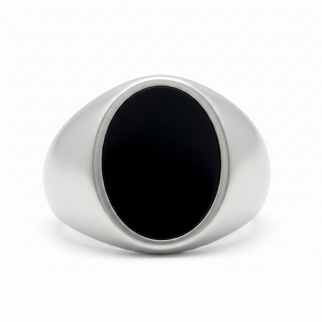 Onyx Oval Signet Ring - Manful