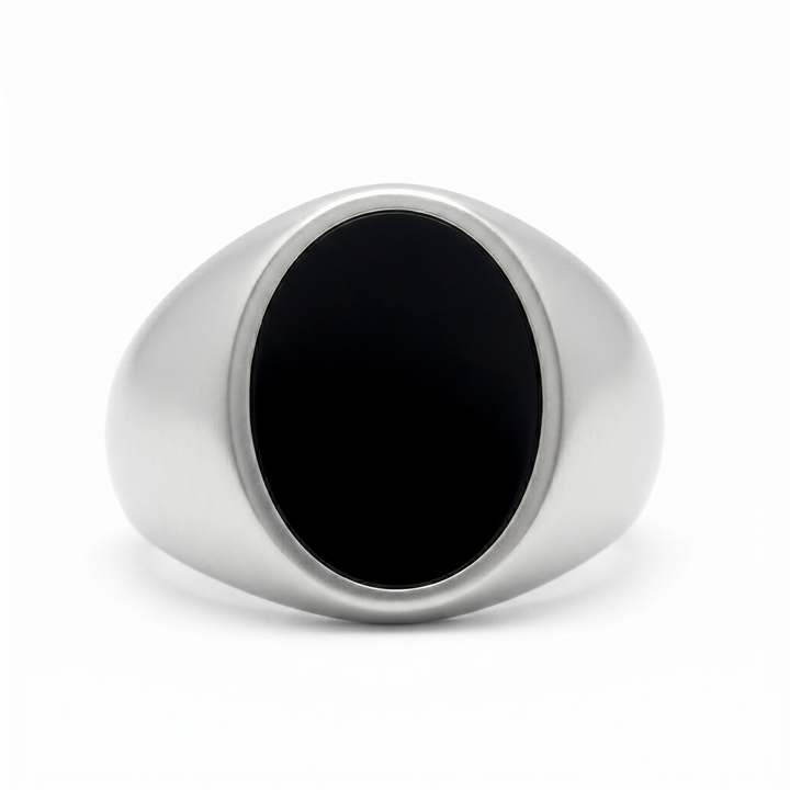 Onyx Oval Signet Ring - Manful