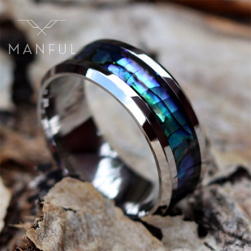 Fire Opal Band (Silver) - ManfulCo