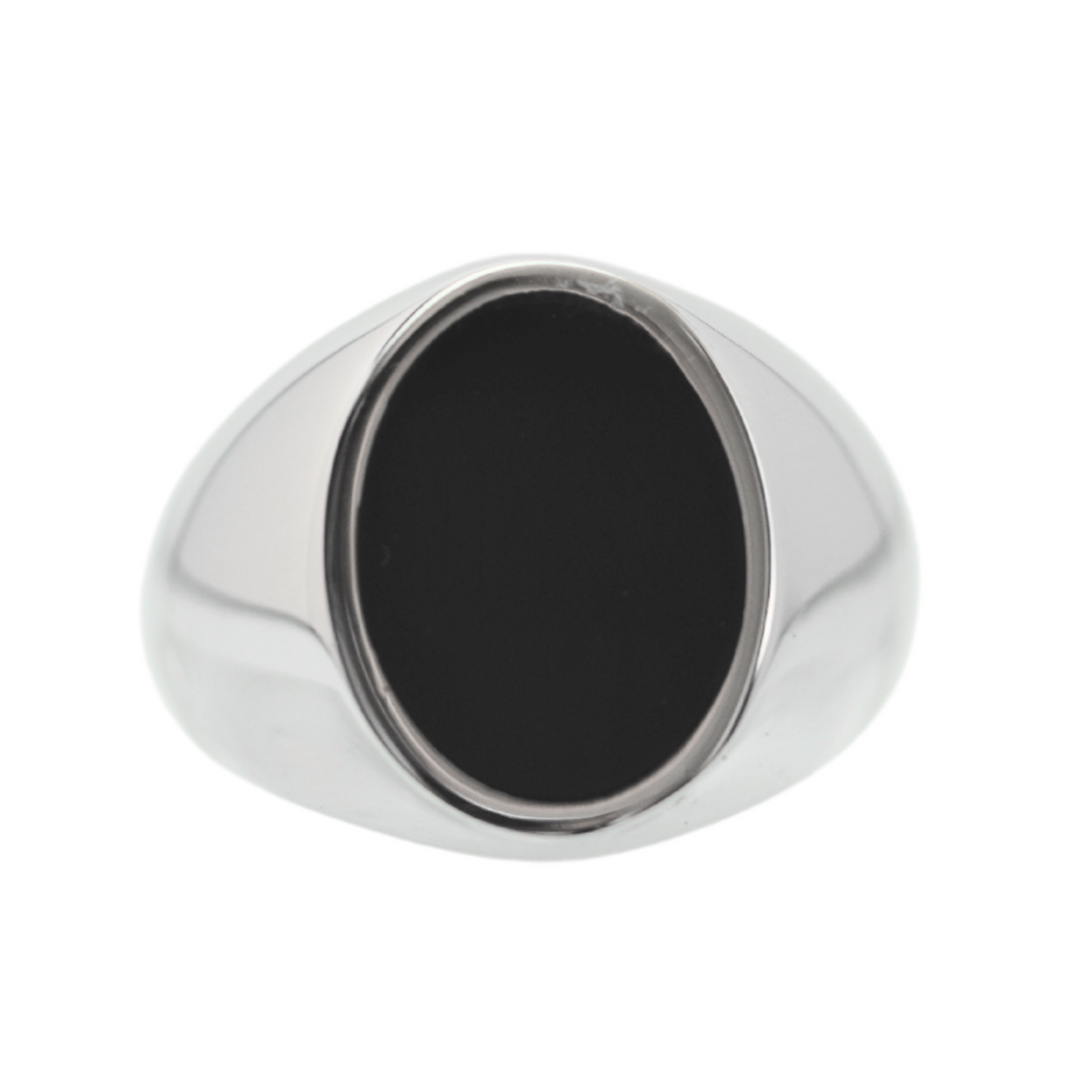 Onyx Oval Signet Ring - Manful