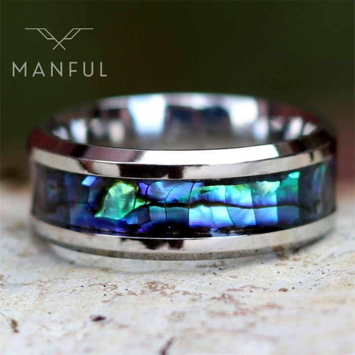 Fire Opal Band (Silver) - ManfulCo