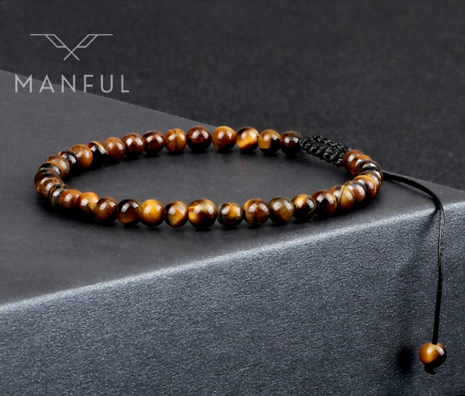 Tigers Eye Bead Bracelet - ManfulCo