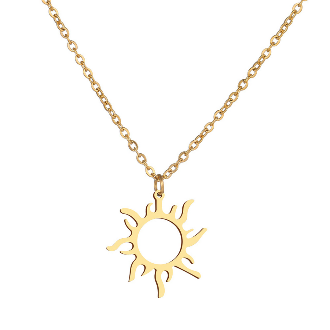 Sun Pendant Necklace (Gold) - ManfulCo