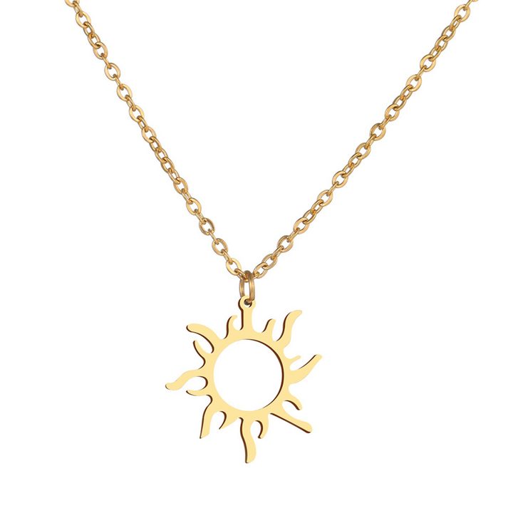 Sun Pendant Necklace (Gold) - ManfulCo