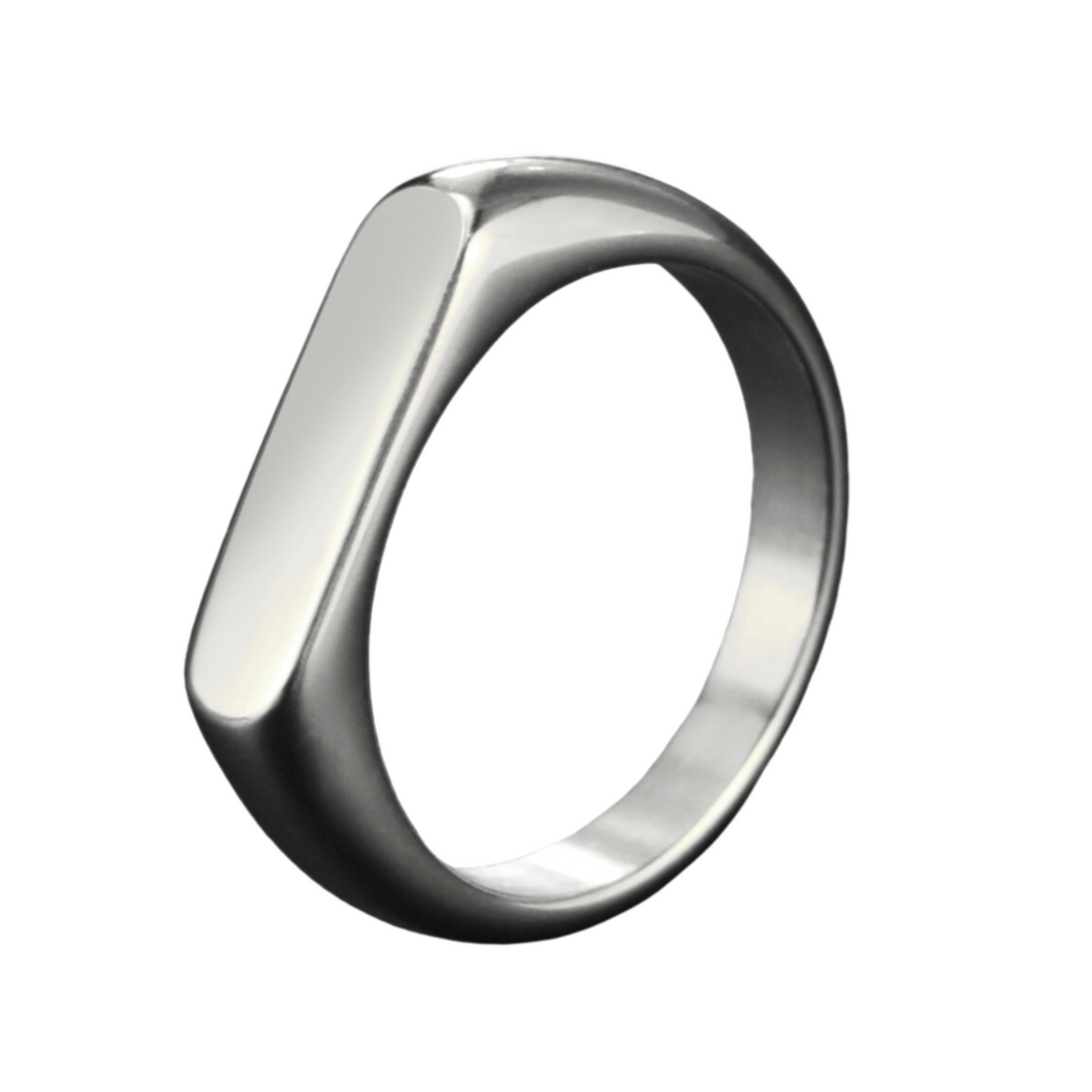 Narrow Rectangular Signet Ring - ManfulCo