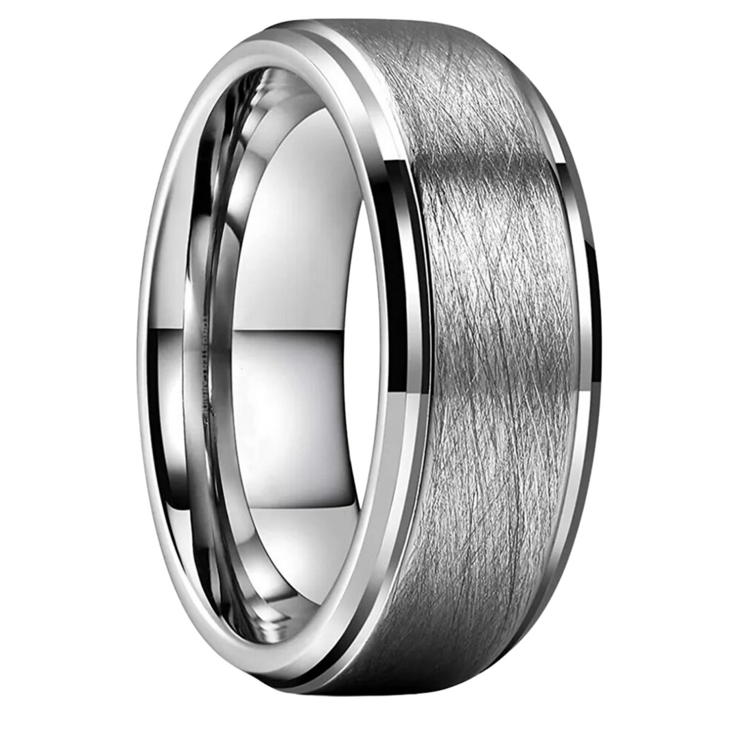 Brushed Tungsten Band (Silver) - ManfulCo