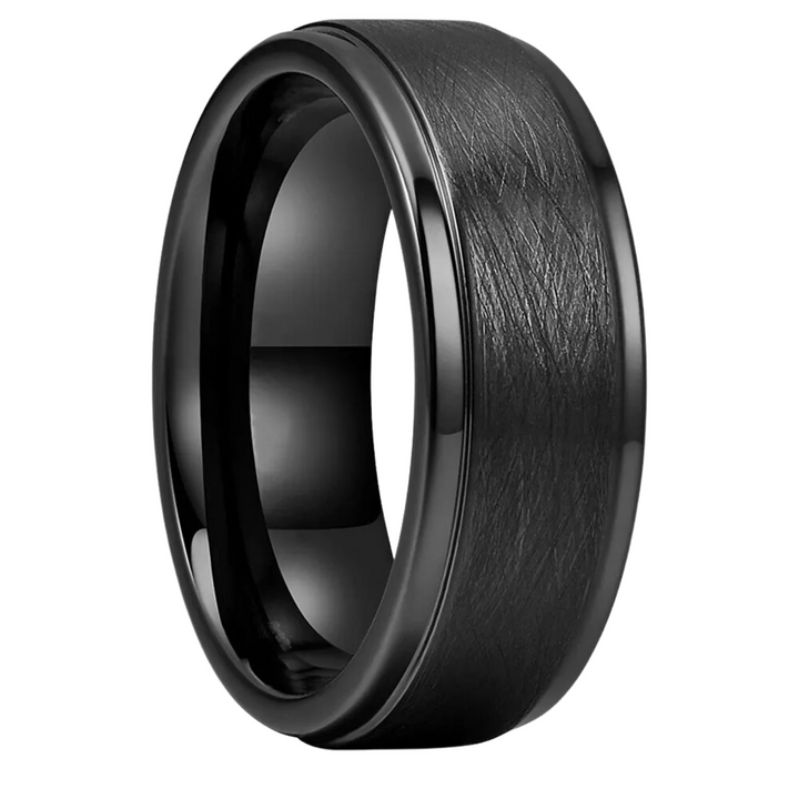 Brushed Tungsten Band (Black) - ManfulCo