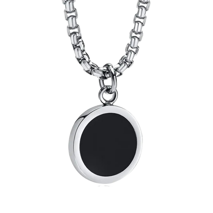 Onyx Circle Necklace - ManfulCo