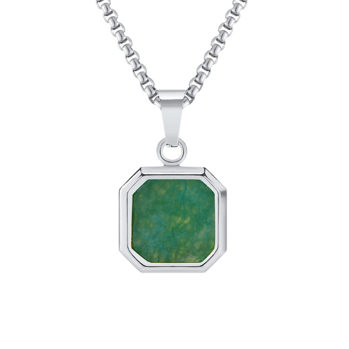 Jade Square Necklace - ManfulCo