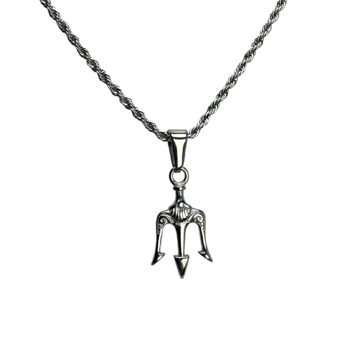 Trident Pendant Necklace (Silver) - ManfulCo