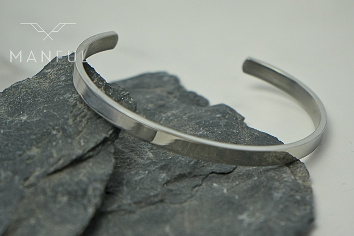 Adjustable Bangle (Silver) - ManfulCo