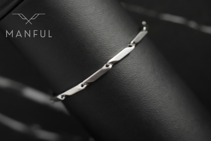 Block Chain Bracelet (Silver) - ManfulCo