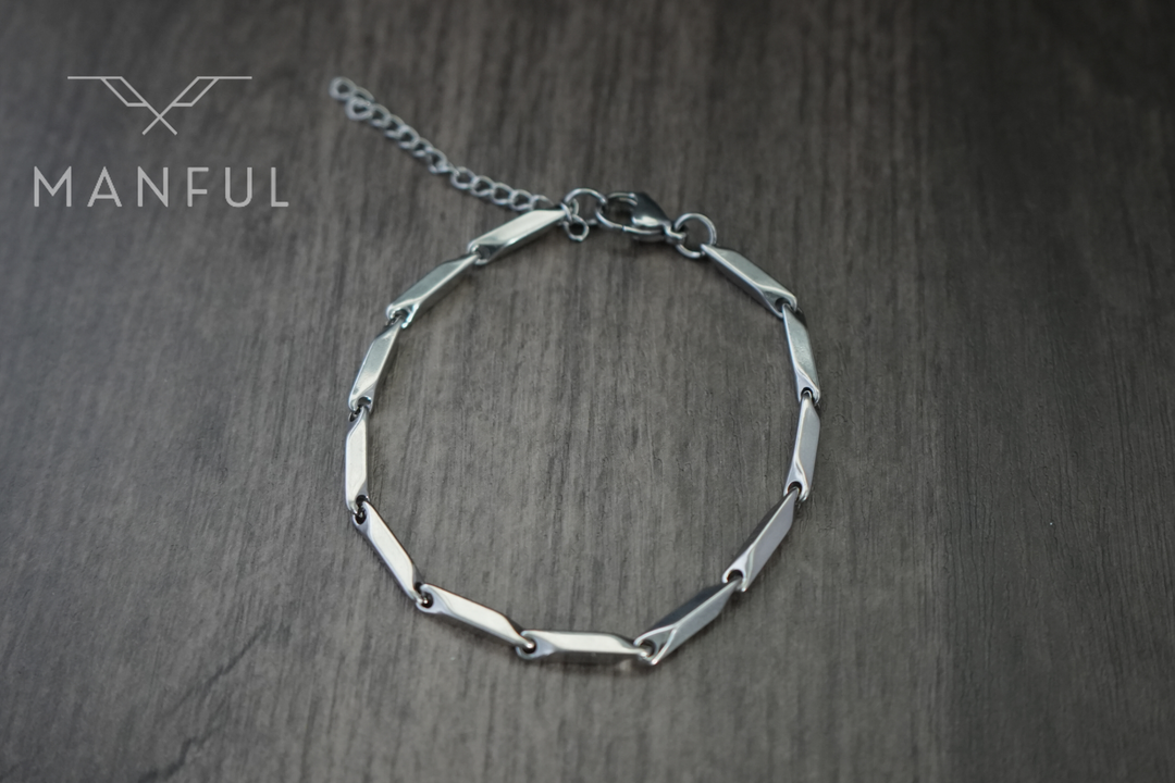 Block Chain Bracelet (Silver) - ManfulCo