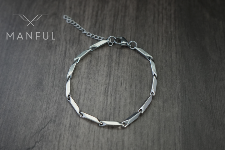 Block Chain Bracelet (Silver) - ManfulCo