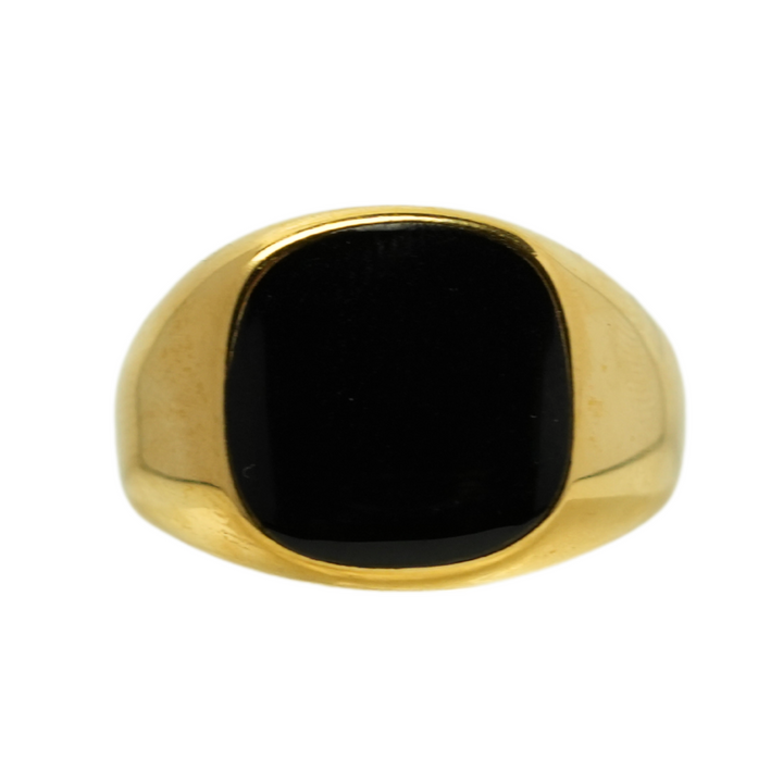 Onyx Signet Ring (Gold) - Manful