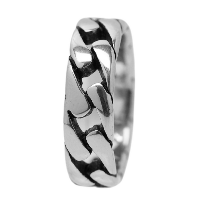 Cuban Chain Ring (Silver) - Manful