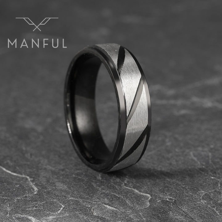 Spiral Ring (Black) - ManfulCo