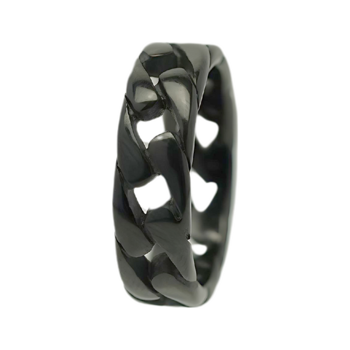 Cuban Chain Ring (Black)