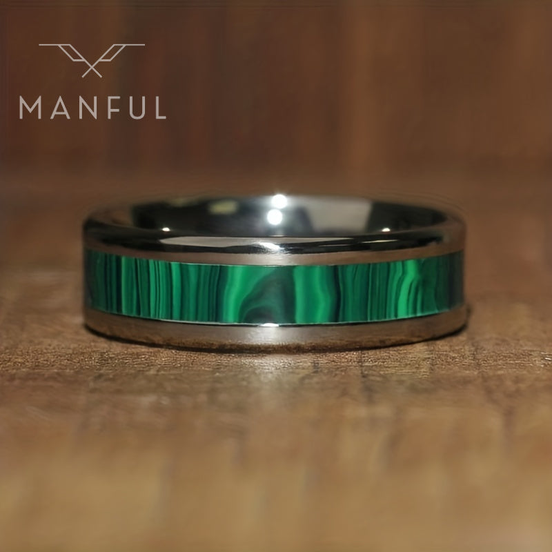 Silver Malachite Ring - ManfulCo