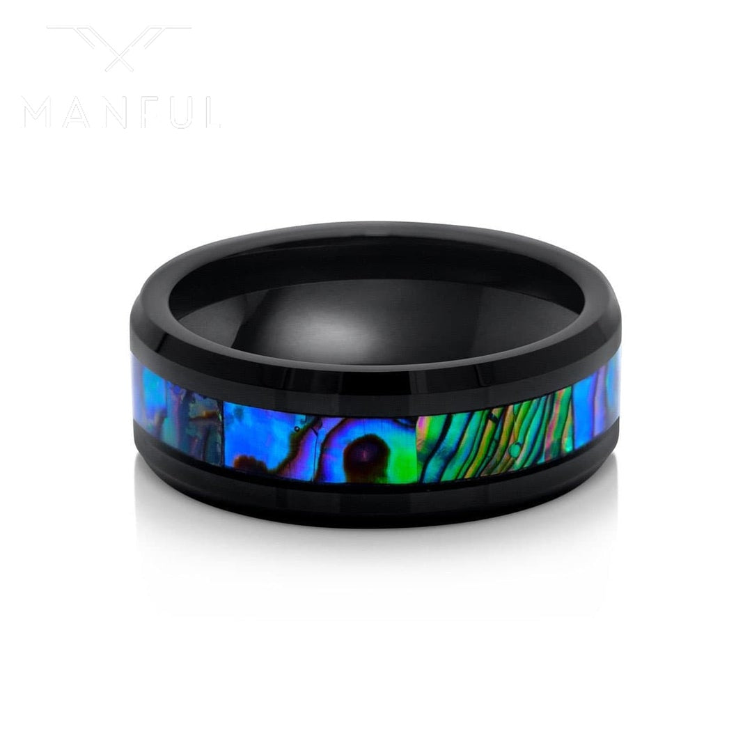 Fire Opal Ring (Black) - ManfulCo